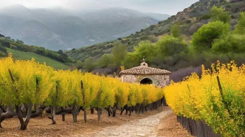 Un paisaje andaluz de rocas grises y tierras rojizas está surcado por arboles centenarios y torrenteras cubiertas en las que surgue un manantial de agua