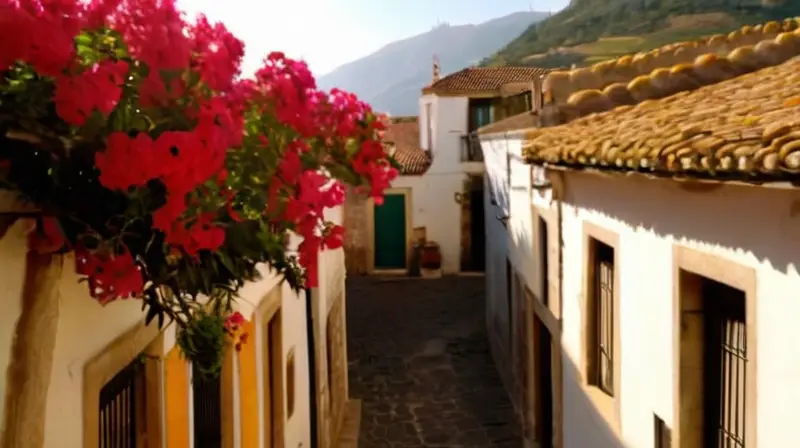 Aracena ofrece un paisaje pintoresco de casas blancas en calles empedradas rodeadas de olivos y arbustos floridos