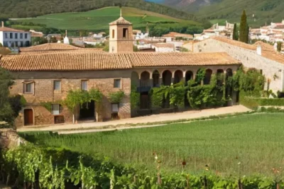 El pueblo pintoresco se encuentra rodeado de una serena montaña verde y está compuesto por casas antiguas con techos de terracota