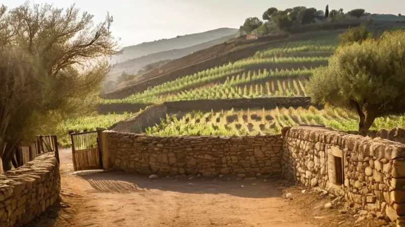 Un paisaje natural de colinas rugosas y valles escondidos se encuentra interconectado con una red de calles serpenteantes y edificios antiguos abandonados