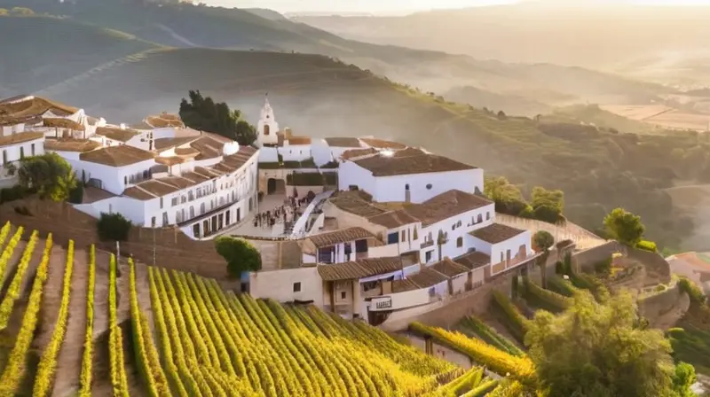 La imagen muestra un pueblo blanco de Andalucía rodeado de humo matutino