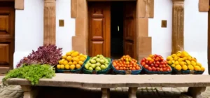 Un pintoresco pueblo andaluz de Aracena adornado con arquitectura de piedra y tejados cerámicos