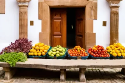 Un pintoresco pueblo andaluz de Aracena adornado con arquitectura de piedra y tejados cerámicos