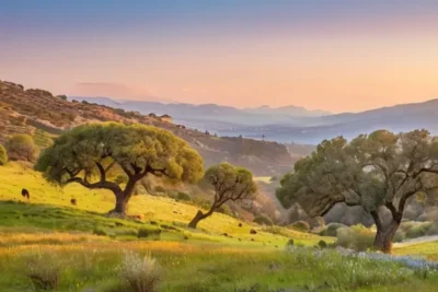 Un paisaje montañoso en la Sierra de Aracena