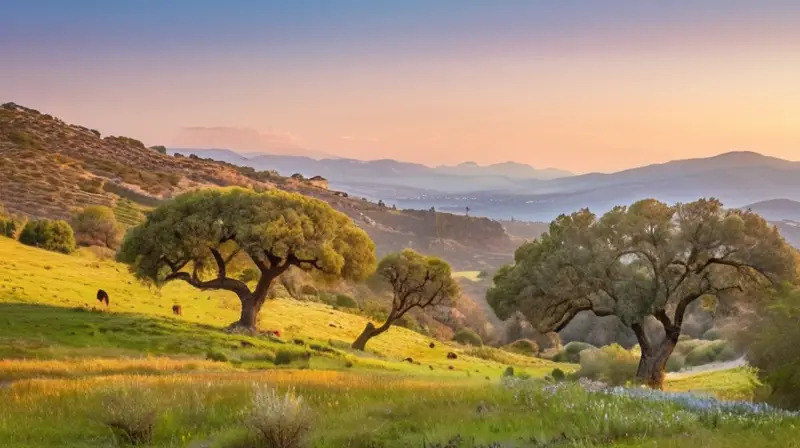 Un paisaje montañoso en la Sierra de Aracena