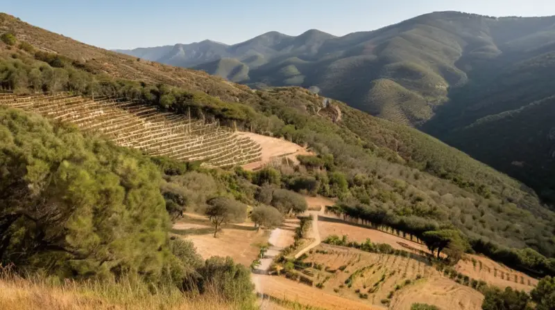 El paisaje de Sierra de Aracena es un manto verde de pinos y arbustos entre olivares, encinas y montañas cubiertas de niebla y luz