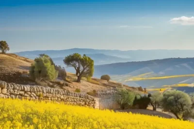 El paisaje es una extensión ondulada de rocas