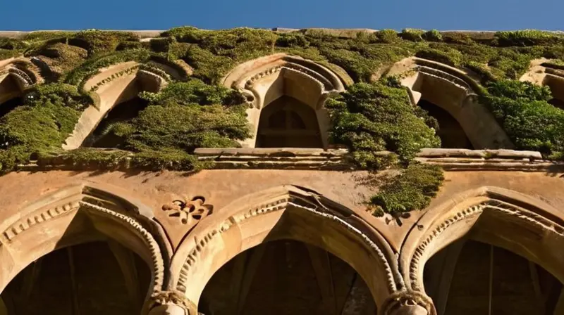 La iglesia centenaria muestra un estilo arquitectónico destacado con muros de piedra erosionados