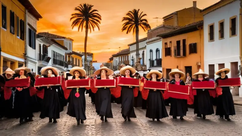 En el centro histórico de Aracena tiene lugar un desfile lleno de color y tradición que muestra la pasión por las festividades flamencas