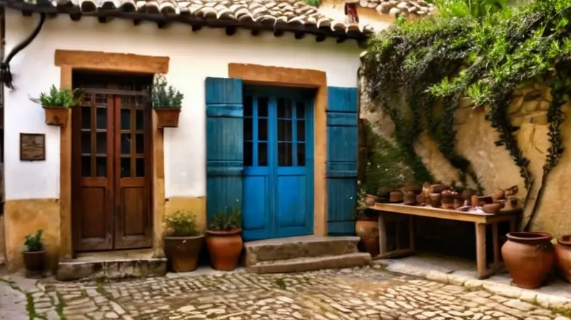 El casco histórico del pueblo presentaba calles empedradas de piedra y edificios antiguos con tejados de tejas cerámicas y chimeneas