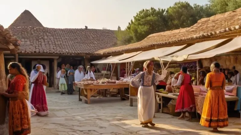 Un animado mercado al aire libre destaca sus tradiciones y colores con una mezcla de riquezas culturales y naturales