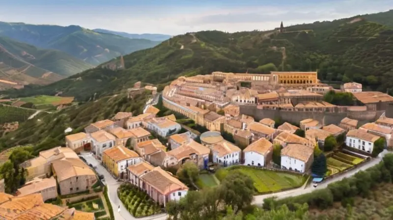 La imagen muestra una distribución poblacional detallada de la localidad de Aracena mediante un mapa fotorealista con sectores coloreados que destacan áreas urbanas y suburbanas