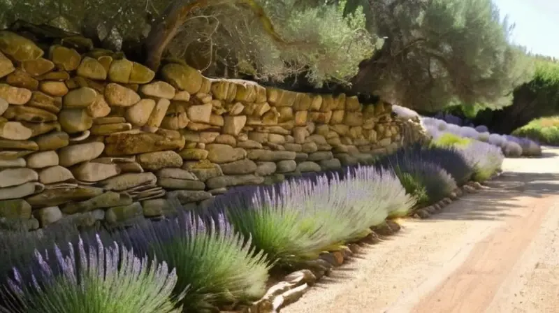 Un serpenteante camino de montaña está rodeado por olivos y matorrales