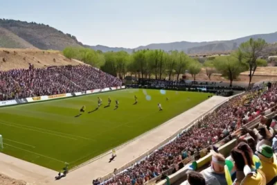 En un campo de rugby ubicado bajo una cordillera andaluza